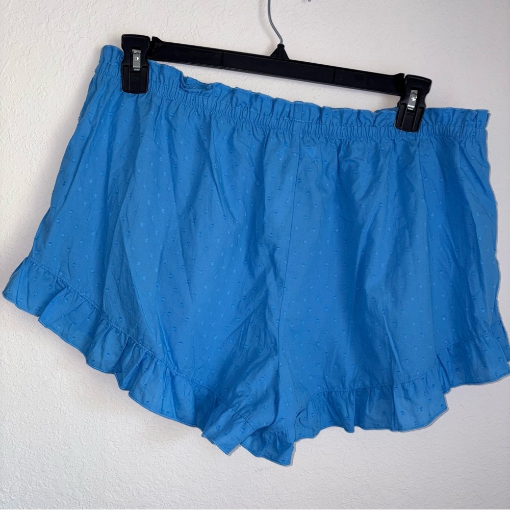 Colsie blue poplin cotton shorts pajamas pjs size XL new with tags - Picture 9 of 13